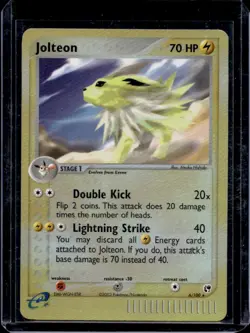 2003 Pokemon EX Sandstorm Jolteon Reverse Holo #6/100 - Image 1