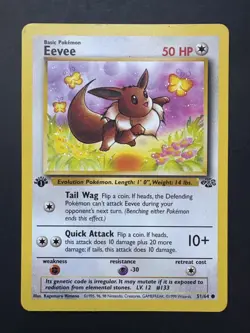 Eevee 51/64 - 1st Edition - WOTC - Pokemon TCG - Jungle Set - Vintage LP - Image 1