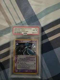 Pokemon Mewtwo Gold Star EX Holon Phantoms Holo Rare #103 PSA 8 - Image 4