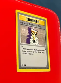1999 Pokemon Base Set Imposter Professor Oak 1st Edition Trainer 73/102 NM/Mint+ - Image 2