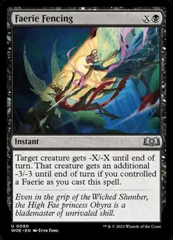 Faerie Fencing WOE 90 Uncommon MTG - Image 1