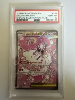2026 POKEMON ASC EN-ASCENDED HEROES #282 MEGA DIANCIE EX PSA 10 - Image 1