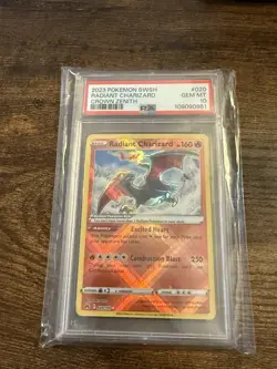 Pokemon TCG Radiant Charizard Crown Zenith Holo Card 020/159 PSA Gem Mint 10 - Image 1
