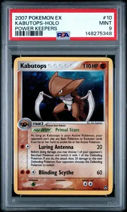 2007 Pokemon EX Power Keepers Kabutops-Holo #10 MINT 9 *NEWLY GRADED* - Image 1
