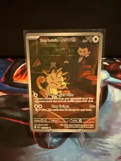 Team Rockets Meowth 203/182 SV10 Destined Rivals Illustrated Card Pokemon - Image 1