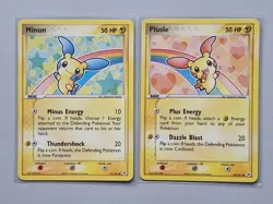 Pokemon TCG Minun 67/101 & Plusle 69/101 Hidden Legends Collection 2004 NM-MT - Image 1