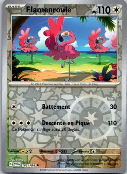 Carte Pokemon Flamenroule 165/198 Reverse - 2023 - Image 1