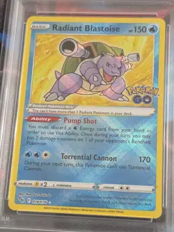 Radiant Blastoise 018/078 Pokemon Go Holo PSA 10 - Image 3