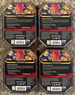 Lot of 4 Pokemon TCG Ascended Heroes Mega Charizard Y ex Tin Sealed In Hand - Image 2