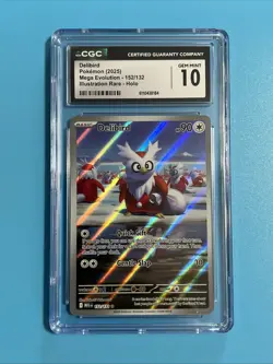 Delibird *CGC 10* Illustration Rare *Mega Evolution* #152 * Pokemon - Image 1