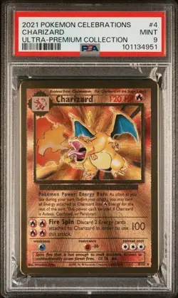 Charizard PSA 9 #4 Celebrations Ultra Premium Collection Metal Promo Pokemon - Image 1