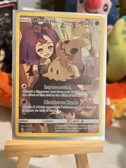 Pokemon Mimikyu 245/236 Sm-Cosmic Eclipse Secret Rare Full Art Holo Basic 70 HP - Image 1