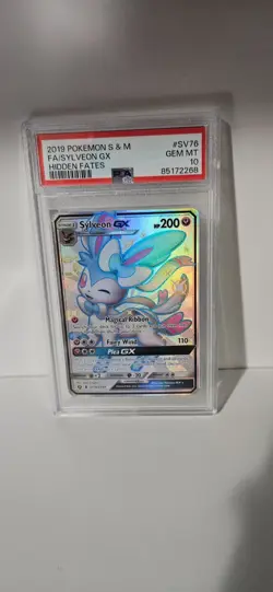 2019 Pokemon Hidden Fates SV76/SV94 Sylveon GX Full Art PSA 10 Gem Mint - Image 1
