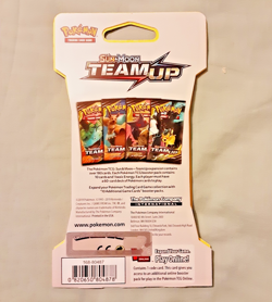 Pokemon Sun & Moon Team Up Sleeved Booster Pack Snorlax & Eevee Art Work - Image 2