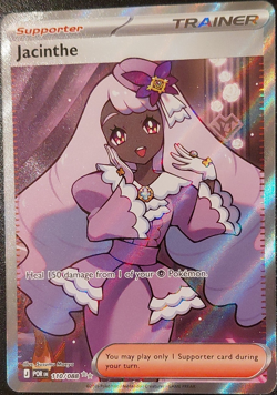 Pokemon Jacinthe Trainer-Supporter POR Rare 110/088 Full Art Holo 2024 - Image 1