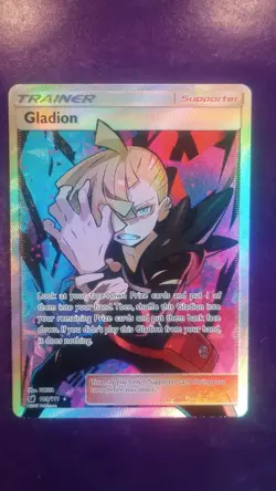 Pokemon TCG Gladion 109/111 Crimson Invasion Holo Full Art Ultra Rare - Image 1