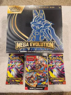 Pokemon Package Mega Evolution ETB + Booster Bundle + 2 Packs All Sealed New - Image 1