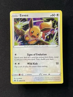 2021 Pokemon Sword & Shield Black Star Promos #SWSH118 Eevee (Chilling Reign) - Image 1
