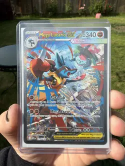 Mega Lucario ex 179/132 Me01: Mega Evolution Holo SIR 340 HP English - Image 3