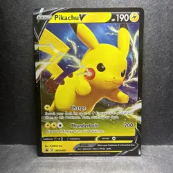 Pikachu V Black Star Promo Holo SWSH061 Shining Fates Pokemon TCG NM - Image 1