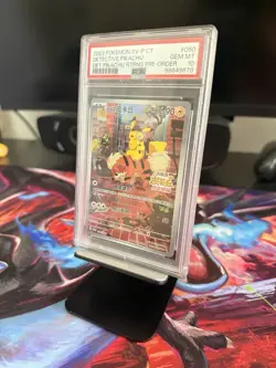 2023 POKEMON TRADITIONAL CHINESE SV-P PROMO #050 DETECTIVE PIKACHU PSA 10 - Image 4