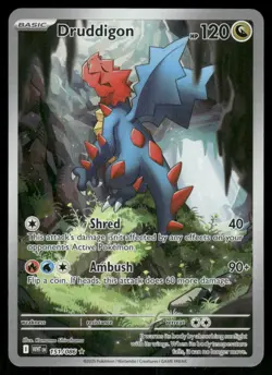 2025 Druddigon - 151/086 Illustration Rare Holo NM SV: White Flare Pokemon - Image 1