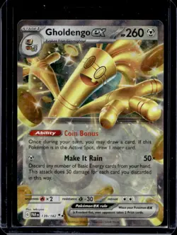 2023 Pokemon Scarlet & Violet Paradox Rift Gholdengo ex #139/182 - Image 1
