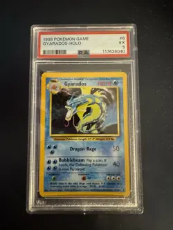 1999 Pokemon Base Set Gyarados Holo Rare 6/102 Graded PSA 5 - Image 1