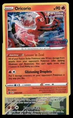 Oricorio - (Prerelease) SWSH168 Promo Holo Pokemon NM - Image 1