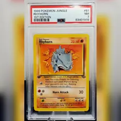 Pokemon TCG Rhydon PSA 5 Jungle 45/64 & Rhyhorn PSA 7 61/64 Regular 1st Edition - Image 4