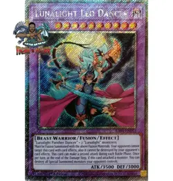 Yugioh! 1x Lunalight Leo Dancer RA04-EN053 Platinum Secret Rare 1st Ed NM - Image 1