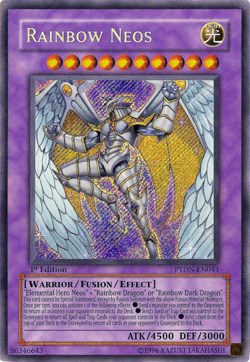 Rainbow Neos PTDN-EN044 - Secret Rare - Lightly Played Unlimited YuGiOh! TCG - Image 1