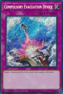 Compulsory Evacuation Device RA01-EN069 Secret 1st 1st NM Yugioh DNA GAMES - Image 1