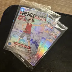 One Piece Monkey.D.Luffy US College Basketball Promo Card *SEALED* - Image 2
