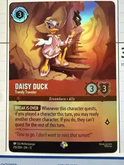 EPIC Daisy Duck - Trendy Traveler 216/204 Disney Lorcana Wilds Unknown NM - Image 1