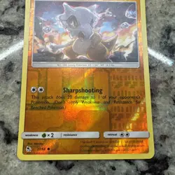Pokemon Cubone 37/68 Hidden Fates Regular Common Basic 60 HP Card English - Image 3