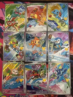 Pokemon 2026 First Partner Illustration Collection Series 1 Promo Set (9 Cards) - Image 1