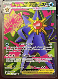Mega Starmie ex 102/088 Perfect Order Ultra Rare Full Art Pokemon TCG Card NM - Image 1