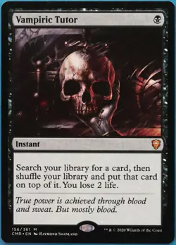 Vampiric Tutor Commander Legends HEAVILY PLD Mythic Rare CARD (517012) ABUGames - Image 1