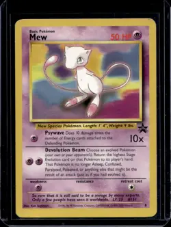 1999 Pokemon Wizards Black Star Promos Mew #8 - Image 1