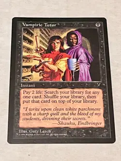 Vampiric Tutor - Visions 1997 - MTG - Rare - Old Border - Original Print – LP+ - Image 1