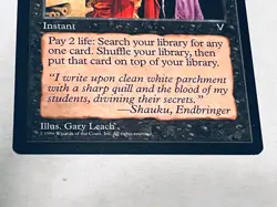 Vampiric Tutor - Visions 1997 - MTG - Rare - Old Border - Original Print – LP+ - Image 3