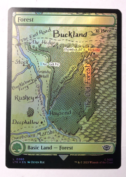 Forest FOIL FULL ART 0280 Lord of the Rings MTG Magic the Gathering NM - Image 1