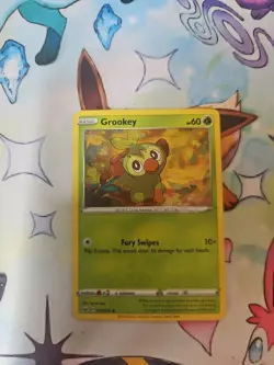 Pokemon TCG Grookey Holo Promo Card 2020 Chest 010/202 Rare Cosmos Holo - Image 1