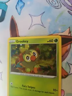 Pokemon TCG Grookey Holo Promo Card 2020 Chest 010/202 Rare Cosmos Holo - Image 2