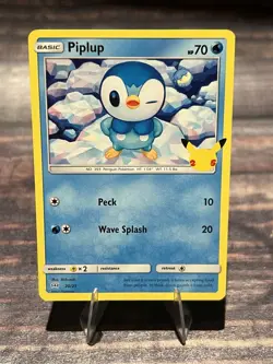 Piplup 20/25 Non Holo McDonald's 25th Anniversary Promo Pokemon Card - Image 1