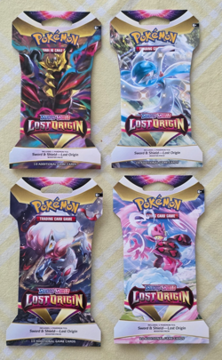 Lost Origin Sealed Sleeved Pokemon Booster Pack Art Set - 4 Total Packs - Image 1