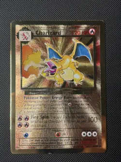 Charizard Metal Gold Card UPC Pokemon 25th Anniversary Celebrations 4/102 2021 - Image 1