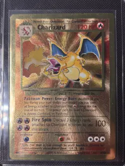 Charizard Metal Gold Card UPC Pokemon 25th Anniversary Celebrations 4/102 2021 - Image 2