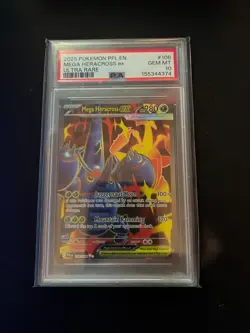 PSA 10 2025 POKEMON PFL EN-PHANTASMAL FLAMES ULTRA RARE #108 MEGA HERACROSS EX - Image 1
